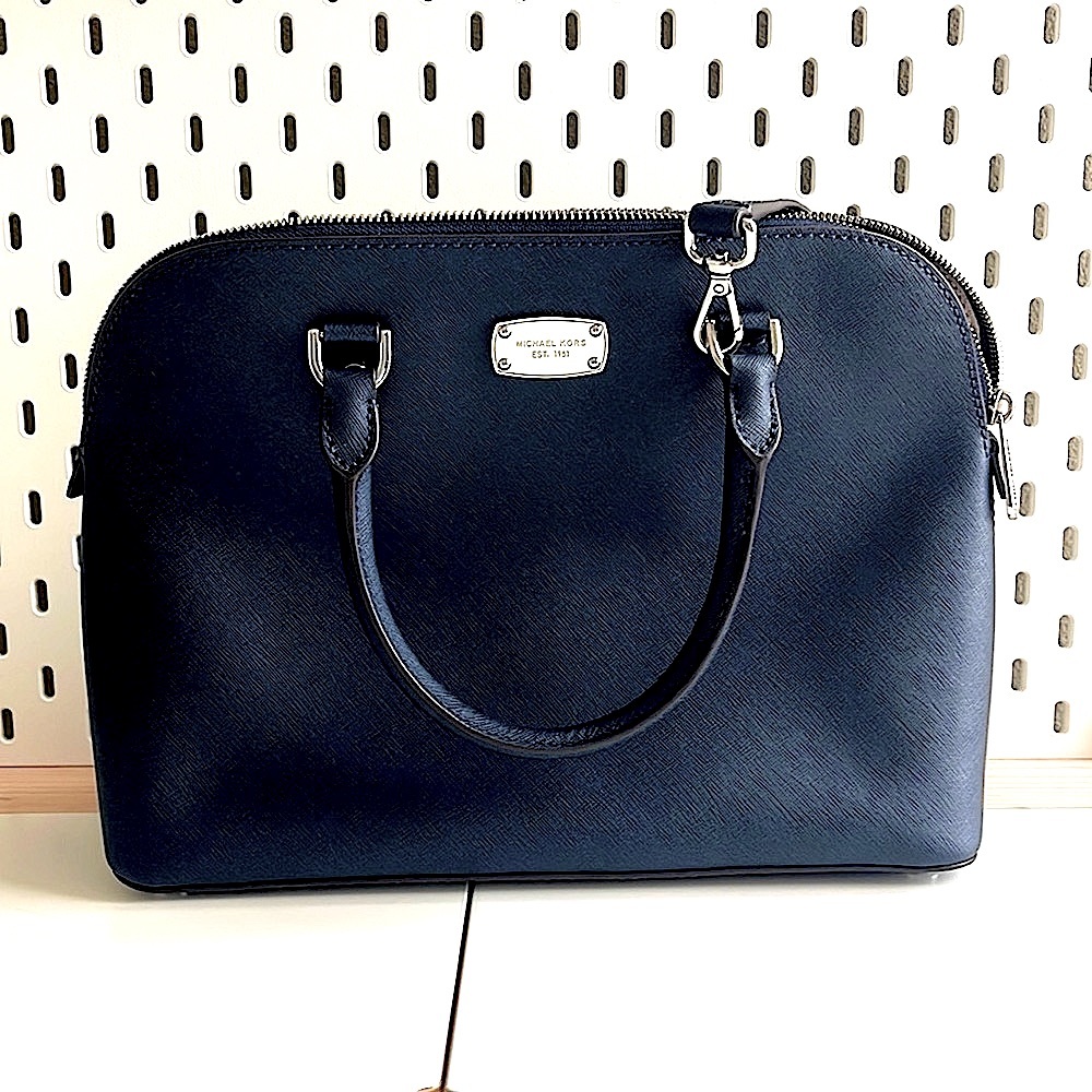 Michael Kors Cindy Large Dome Leather Satchel